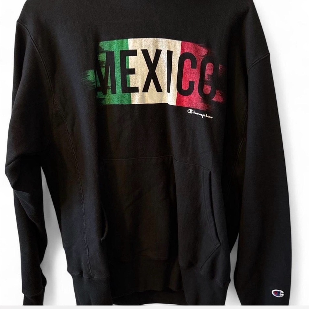 Champion Black Mexico Graphic Crewneck Sweater